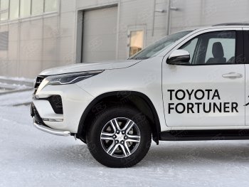 21 949 р. Защита переднего бампера (Ø63 мм, нержавейка) SLITKOFF Toyota Fortuner AN160 рестайлинг (2020-2024)  с доставкой в г. Королёв. Увеличить фотографию 4