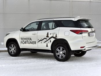 19 999 р. Защита заднего бампера SLITKOFF d76 дуга  Toyota Fortuner  AN160 (2020-2024) рестайлинг  с доставкой в г. Королёв. Увеличить фотографию 3