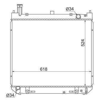 Радиатор двигателя SAT Toyota Hiace Grand (1999-2002)