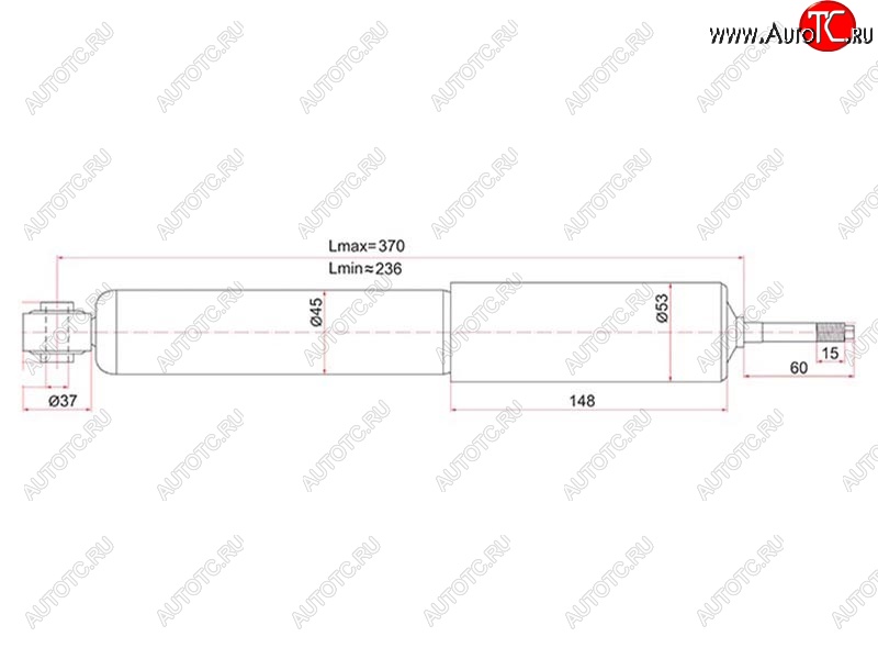 1 779 р. Амортизатор передний LH=RH SAT  Toyota Hiace  H200 (2004-2017) минивэн (Япония) дорестайлинг , минивэн (Япония) 1-ый рестайлинг, минивэн (Япония) 2-ой рестайлинг, минивэн (Япония) 3-ий рестайлинг  с доставкой в г. Королёв