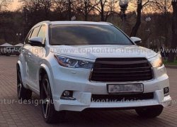 5 399 р. Решётка радиатора TopKontur Design Toyota Highlander XU50 дорестайлинг (2013-2017)  с доставкой в г. Королёв. Увеличить фотографию 2