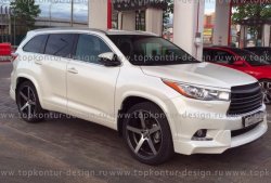 5 399 р. Решётка радиатора TopKontur Design Toyota Highlander XU50 дорестайлинг (2013-2017)  с доставкой в г. Королёв. Увеличить фотографию 4