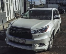 5 399 р. Решётка радиатора TopKontur Design  Toyota Highlander  XU50 (2013-2017) дорестайлинг  с доставкой в г. Королёв. Увеличить фотографию 5