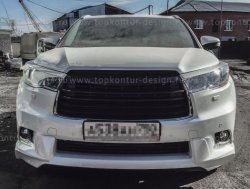 5 399 р. Решётка радиатора TopKontur Design  Toyota Highlander  XU50 (2013-2017) дорестайлинг  с доставкой в г. Королёв. Увеличить фотографию 1