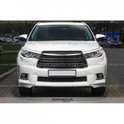 2 199 р. Реснички на фары TopKontur Design Toyota Highlander XU50 дорестайлинг (2013-2017) (Неокрашенные)  с доставкой в г. Королёв. Увеличить фотографию 2