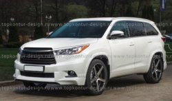 2 199 р. Реснички на фары TopKontur Design Toyota Highlander XU50 дорестайлинг (2013-2017) (Неокрашенные)  с доставкой в г. Королёв. Увеличить фотографию 3