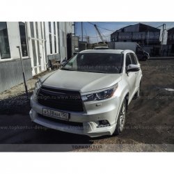 2 199 р. Реснички на фары TopKontur Design Toyota Highlander XU50 дорестайлинг (2013-2017) (Неокрашенные)  с доставкой в г. Королёв. Увеличить фотографию 5