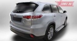 9 089 р. Пороги из алюминиевого профиля Souz-96 Toyota Highlander XU50 дорестайлинг (2013-2017)  с доставкой в г. Королёв. Увеличить фотографию 2