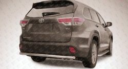 Защита заднего бампера из трубы диаметром 57 мм Slitkoff Toyota Highlander XU50 дорестайлинг (2013-2017)