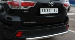 17 999 р. Защита заднего бампера (Ø63 мм, нержавейка) SLITKOFF Toyota Highlander XU50 дорестайлинг (2013-2017)  с доставкой в г. Королёв. Увеличить фотографию 3