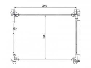 Радиатор кондиционера SAT Toyota (Тойота) Highlander (Хайлэндер)  XU50 (2013-2017) XU50 дорестайлинг