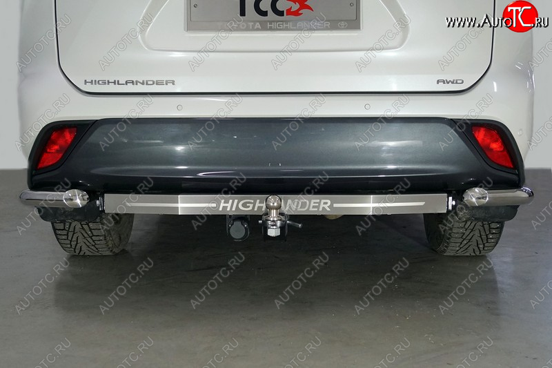 21 399 р. Фаркоп (тягово-сцепное устройство) TCC надпись Highlander  Toyota Highlander  XU70 (2020-2025) (Оцинкованный, шар E - оцинкованный)  с доставкой в г. Королёв