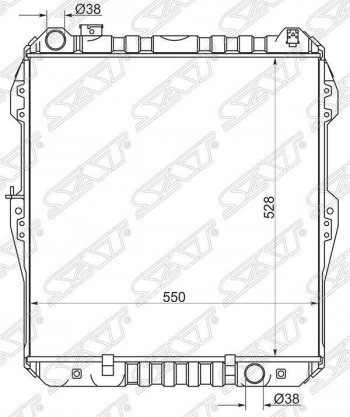 Радиатор двигателя SAT Toyota Hilux N140, N150, N160, N170 рестайлинг (2001-2005)