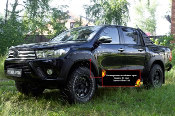 24 999 р. Расширитель арки RA (вылет 25 мм, комплект)  Toyota Hilux  AN120 (2016-2020) дорестайлинг (Поверхность глянец (под окраску), Неокрашенный)  с доставкой в г. Королёв. Увеличить фотографию 5