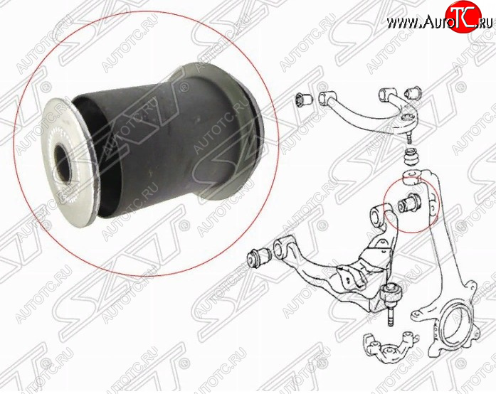 629 р. Сайлентблок нижнего рычага SAT (задний) Toyota Land Cruiser Prado J120 (2002-2009)  с доставкой в г. Королёв