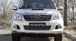 999 р. Зимняя заглушка решетки переднего бампера РА Toyota Hilux AN20,AN30  2-ой рестайлинг (2011-2016)  с доставкой в г. Королёв. Увеличить фотографию 2