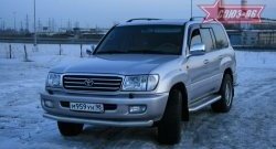 Защита переднего бампера одинарная Souz-96 (d76) Toyota Land Cruiser 100 дорестайлинг (1998-2002)