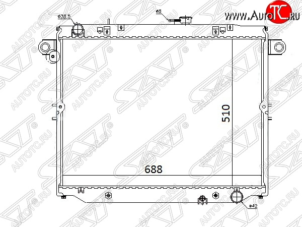 13 549 р. Радиатор двигателя SAT (1HDFTE 4.2 DIESEL)  Toyota Land Cruiser  100 (1998-2007) дорестайлинг, 1-ый рестайлинг, 2-ой рестайлинг  с доставкой в г. Королёв