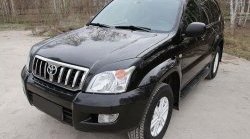 1 249 р. Реснички RA на фары Toyota Land Cruiser Prado J120 (2002-2009) (Неокрашенные)  с доставкой в г. Королёв. Увеличить фотографию 2