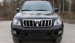 1 249 р. Реснички RA на фары Toyota Land Cruiser Prado J120 (2002-2009) (Неокрашенные)  с доставкой в г. Королёв. Увеличить фотографию 3