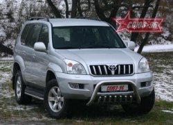 Защита переднего бампера Souz-96 (d76) Toyota Land Cruiser Prado J120 (2002-2009)