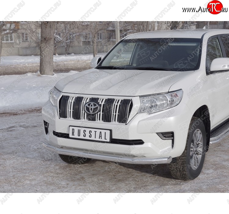 20 999 р. Одинарная защита переднего бампера диаметром 76 мм  Toyota Land Cruiser Prado  J150 (2017-2020) 2-ой рестайлинг  с доставкой в г. Королёв