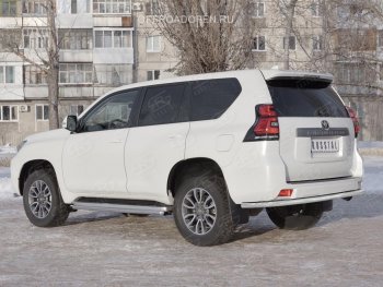 17 699 р. Защита заднего бампера (Ø63 мм, нержавейка) SLITKOFF Toyota Land Cruiser Prado J150 2-ой рестайлинг (2017-2020)  с доставкой в г. Королёв. Увеличить фотографию 3