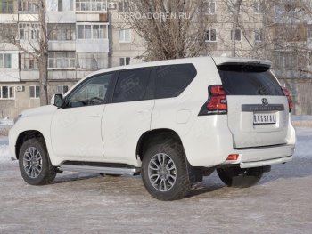 15 299 р. Защита заднего бампера (Ø76 мм, нержавейка) SLITKOFF Toyota Land Cruiser Prado J150 2-ой рестайлинг (2017-2020)  с доставкой в г. Королёв. Увеличить фотографию 2