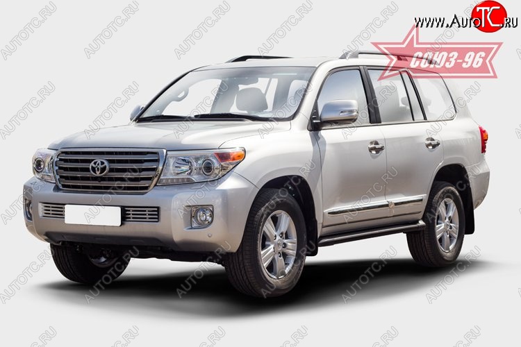 9 499 р. Декоративный элемент воздухозаборника Souz-96 (d16) Toyota Land Cruiser 200 1-ый рестайлинг (2012-2015)  с доставкой в г. Королёв