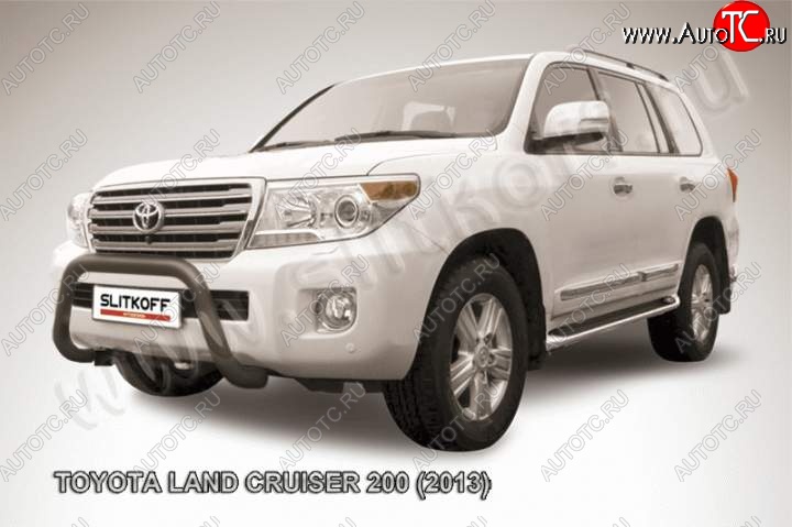 22 999 р. Кенгурятник d76 низкий мини Toyota Land Cruiser 200 1-ый рестайлинг (2012-2015) (Цвет: серебристый)  с доставкой в г. Королёв