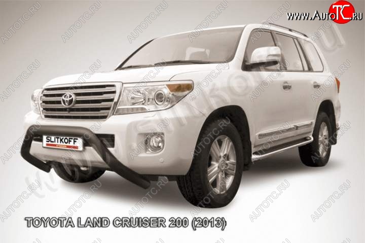 22 999 р. Кенгурятник d76 низкий широкий мини Toyota Land Cruiser 200 1-ый рестайлинг (2012-2015) (Цвет: серебристый)  с доставкой в г. Королёв