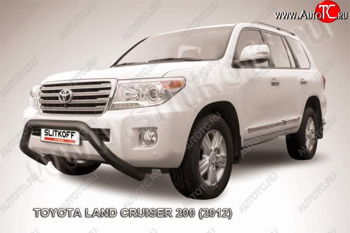 20 599 р. Кенгурятник d76 низкий широкий мини Toyota Land Cruiser 200 1-ый рестайлинг (2012-2015) (Цвет: серебристый)  с доставкой в г. Королёв