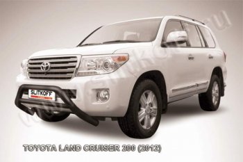 Кенгурятник d76 низкий широкий с перемычкой Toyota (Тойота) Land Cruiser (Лэнд)  200 (2012-2015) 200 1-ый рестайлинг