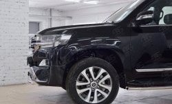 23 899 р. Защита переднего бампера (Ø63 мм с надписью, нержавейка) SLITKOFF Toyota Land Cruiser 200 2-ой рестайлинг (2015-2021)  с доставкой в г. Королёв. Увеличить фотографию 4