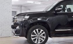 27 599 р. Защита переднего бампера (2 трубыØ76 и 63 мм, нержавейка) SLITKOFF  Toyota Land Cruiser  200 (2015-2021) 2-ой рестайлинг  с доставкой в г. Королёв. Увеличить фотографию 4