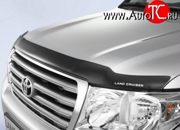 3 599 р. Дефлектор капота NovLine (с логотипом)  Toyota Land Cruiser  200 (2007-2012) дорестайлинг  с доставкой в г. Королёв