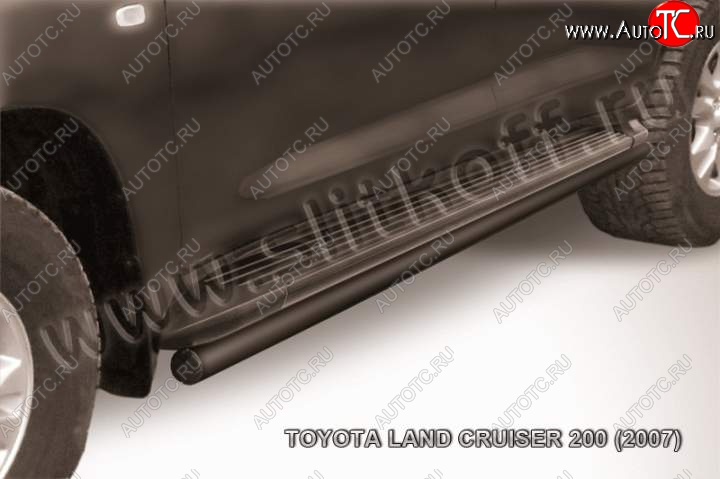 13 349 р. Защита штатного порога d57  Toyota Land Cruiser  200 (2007-2012) дорестайлинг (Цвет: серебристый)  с доставкой в г. Королёв