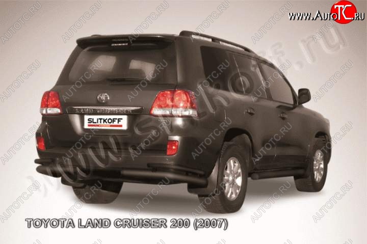 13 099 р. Уголки d76+d42 двойные Toyota Land Cruiser 200 дорестайлинг (2007-2012) (Цвет: серебристый)  с доставкой в г. Королёв