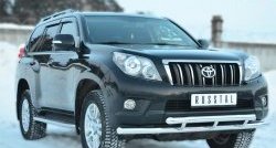 21 449 р. Защита переднего бампера (2 трубыØ63 мм, нержавейка) SLITKOFF Toyota Land Cruiser Prado J150 дорестайлинг (2009-2013)  с доставкой в г. Королёв. Увеличить фотографию 4