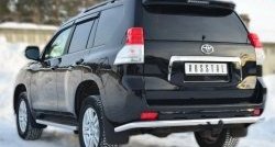 21 699 р. Одинарная защита заднего бампера из трубы диаметром 63 мм SLITKOFF Toyota Land Cruiser Prado J150 дорестайлинг (2009-2013)  с доставкой в г. Королёв. Увеличить фотографию 4