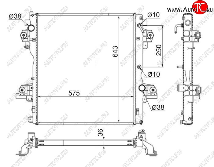 15 449 р. Радиатор двигателя SAT  Toyota Land Cruiser Prado  J150 (2009-2017) дорестайлинг, 1-ый рестайлинг  с доставкой в г. Королёв