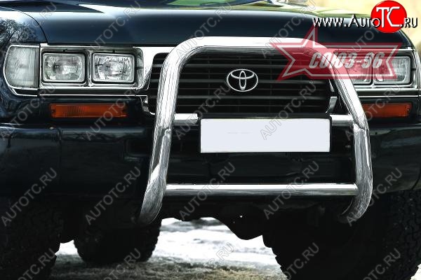 21 329 р. Защита переднего бампера под штатную лебедку Souz-96 (d76) Toyota Land Cruiser 80 (1989-1997)  с доставкой в г. Королёв