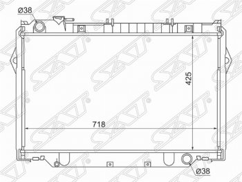 Радиатор двигателя SAT Toyota (Тойота) Land Cruiser (Лэнд)  80 (1989-1997) 80