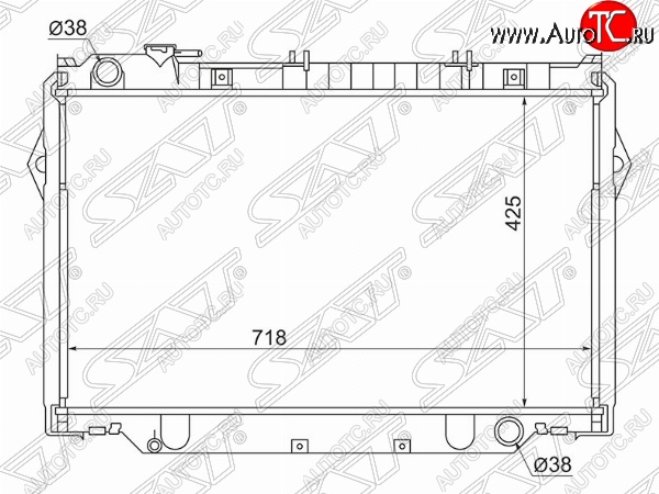 12 899 р. Радиатор двигателя SAT Toyota Land Cruiser 80 (1989-1997)  с доставкой в г. Королёв