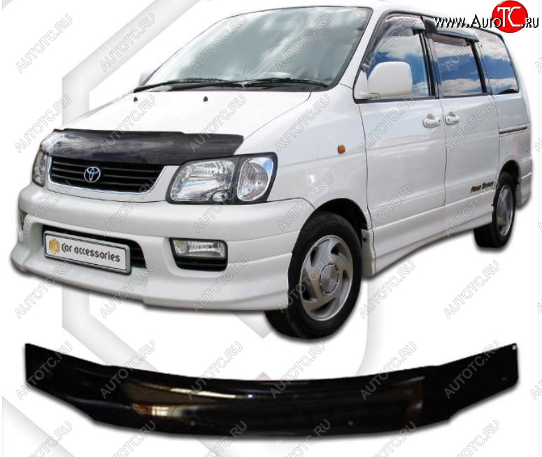 1 899 р. Дефлектор капота (R40G, R50G) CA-Plastiс  Toyota LiteAce  Noah (1996-2001) (Classic черный, Без надписи)  с доставкой в г. Королёв