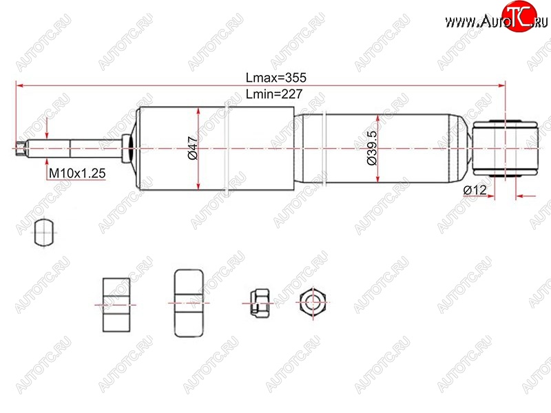 2 269 р. Амортизатор передний LH=RH SAT Toyota LiteAce Noah (1996-2001)  с доставкой в г. Королёв