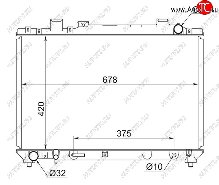 10 249 р. Радиатор двигателя SAT Toyota Noah 1 дорестайлинг (2001-2004)  с доставкой в г. Королёв