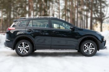 34 999 р. Широкая защита порогов с трубой диаметром 42 мм SLITKOFF v3 Toyota RAV4 XA40 5 дв. рестайлинг (2015-2019)  с доставкой в г. Королёв. Увеличить фотографию 2