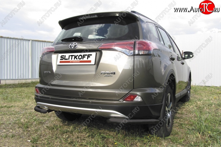 5 389 р. Уголки d57  Toyota RAV4  XA40 (2015-2019) 5 дв. рестайлинг (Цвет: серебристый)  с доставкой в г. Королёв