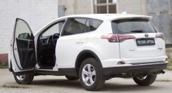 1 579 р. Накладки на порожки автомобиля RA Toyota RAV4 XA40 5 дв. рестайлинг (2015-2019) (Комплект (4 шт.))  с доставкой в г. Королёв. Увеличить фотографию 2